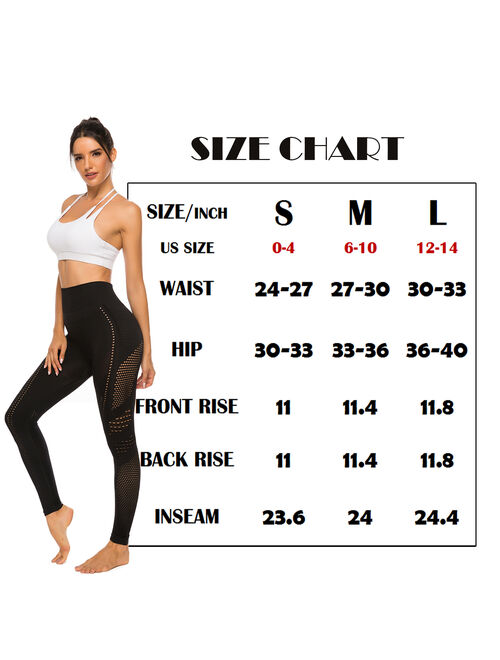 SEASUM Women High Waist Yoga Pants Seamless Tummy control Hollow Out Workout Pants Athletic Sports Leggings Olive S