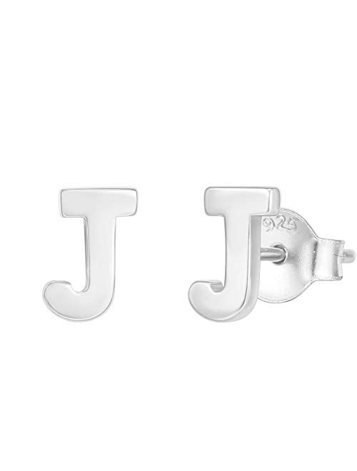 PAVOI 14K Gold Plated Sterling Silver Alphabet Letter Earrings | Personalized Initial Earrings for Girls