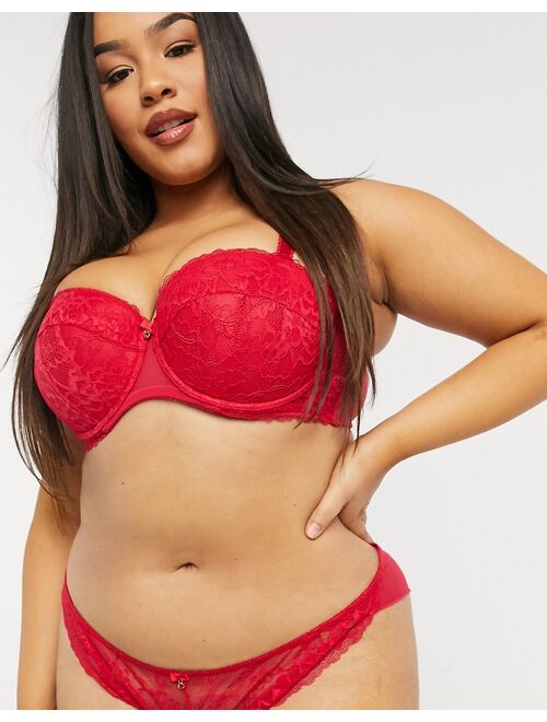 Ann Summers Curve Sexy Lace balconette bra in red
