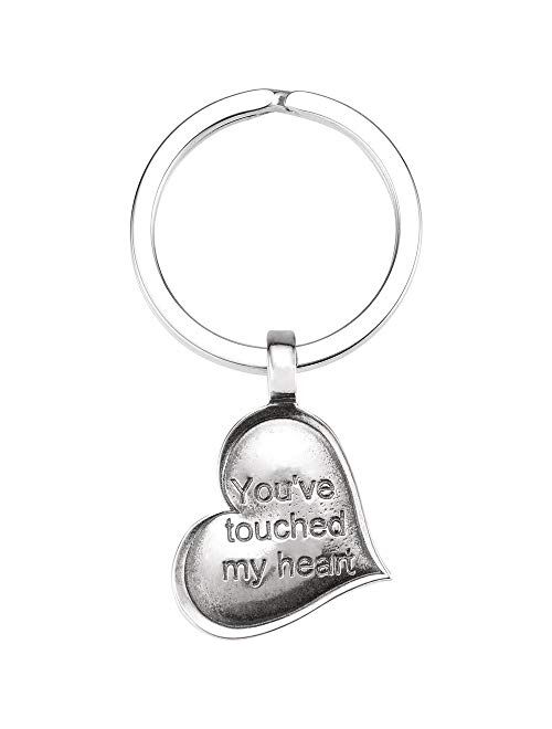 Heartprint You Touched My Heart Keyring (30mm x 21mm)