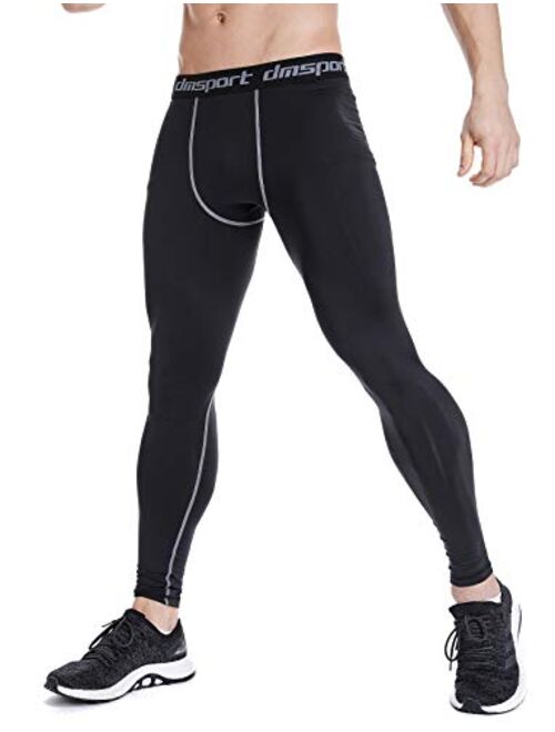 Seasum Mens Compresion Pants Workout Tights Fitness Training Workout Leggings Cool Dry Sports Gym Baselayer