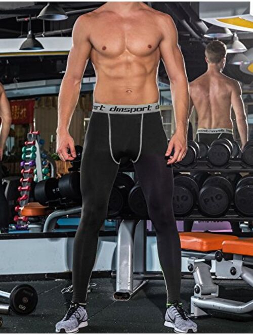 Seasum Mens Compresion Pants Workout Tights Fitness Training Workout Leggings Cool Dry Sports Gym Baselayer