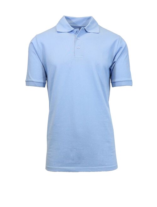 GBH Mens Short Sleeve Pique Polo Shirts Uniform Fitted