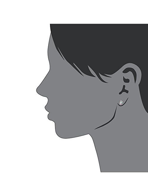 Jojo Siwa Girl's Jewelry Silver Plated Mismatched Stud Earrings