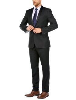 Men's 2 Pieces Suit Slim Fit One-Button Tux Satin Shawl Lapel Tuxedo Suit for Groomsman Wedding Prom Party