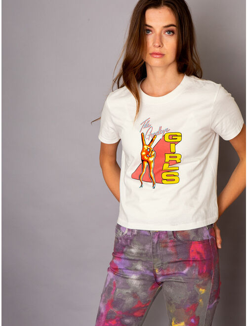 Jordache Vintage Women's Carla 'Goodbye Girls' Boxy Crewneck Graphic T-Shirt