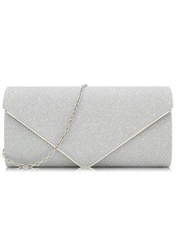 Clutch Purses For Women Glitter Lace Clutches Evening Bag Floral Pattern Handbags For Wedding And Party
