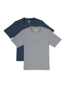 Boys Jersey Knit Short Sleeve 2-Pack T-Shirts, Sizes 4-18 & Husky