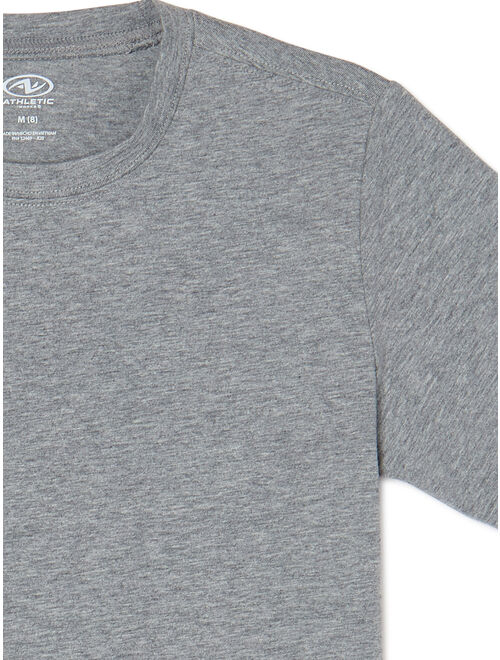 Athletic Works Boys Jersey Knit Short Sleeve 2-Pack T-Shirts, Sizes 4-18 & Husky