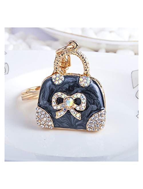 Jzone Exquisite Whistle Shape Crystal Rhinestone Keychain Key Chain Sparkling Key Ring Charm Purse Pendant Handbag Bag Decoration Holiday Gift Gold 