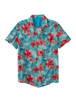 Ks Island By Kingsize Men's Big & Tall Ks Island Tropical Rayon Short-Sleeve Shirt
