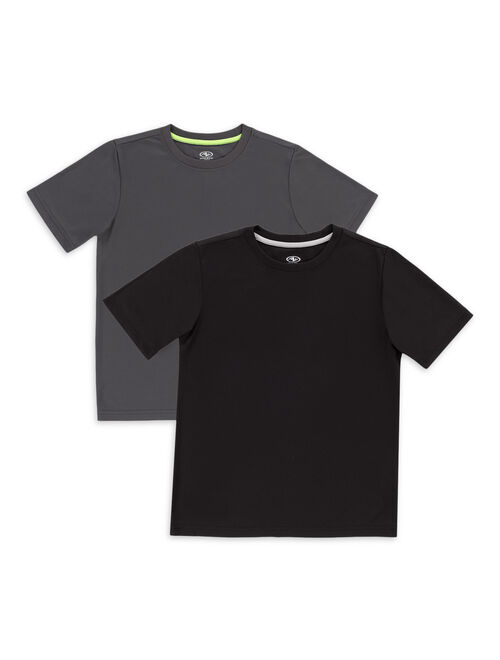Athletic Works Boys Solid 2-Pack Shirts, Sizes 4-18 & Husky