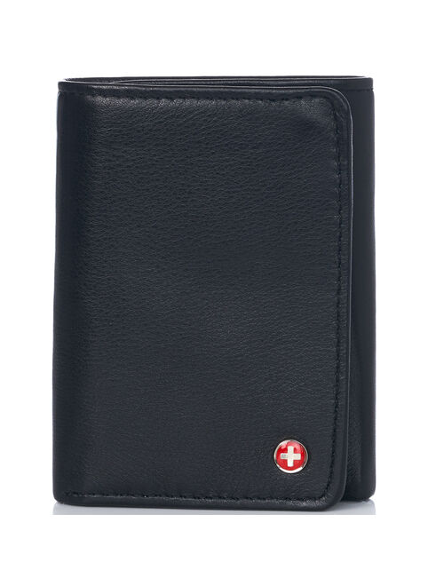 Alpine Swiss RFID Mens Wallet Deluxe Capacity Trifold With Divided Bill Section