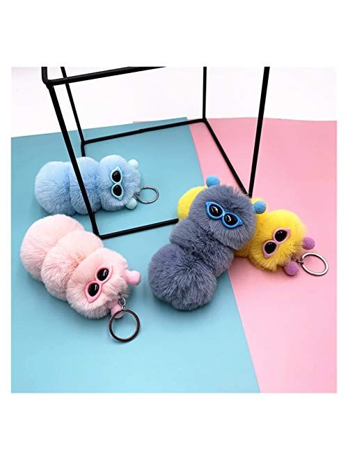 Fylsdes Cartoon Keychain New Cute Keychain Cute Candy Color Cartoon Plush Bag Pendant Car Key Chain Accessories (Color : 11, Size : 13 cm)