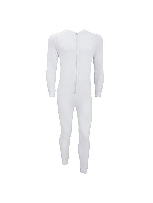Floso Men's Thermal Underwear All in One Union Suit with Rear Flap