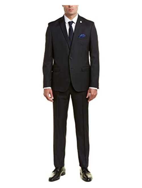 Nick Graham Men's Slim Fit Stretch Finished Bottom Suit