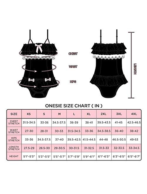Littleforbig Cotton Fancy Kitty Romper Onesie Pajamas Teddy Lingerie One Piece Babydoll Bodysuit