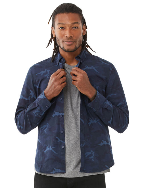 Free Assembly Men's Everyday Super-Soft Flannel Shirt