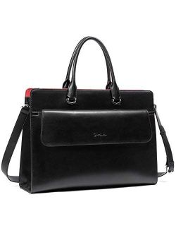 Briefcase for Women 15.6 Inch Laptop Shoulder Bag Leather Business Messenger Bags