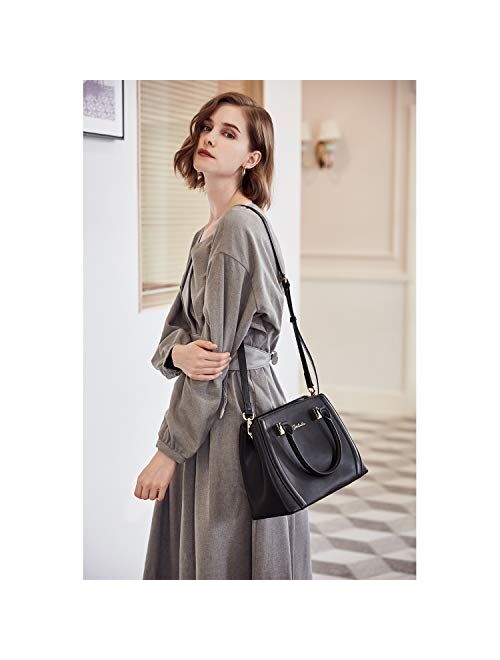 BOSTANTEN Women Leather Handbag Designer Top Handle Satchel Shoulder Bag Crossbody Purses