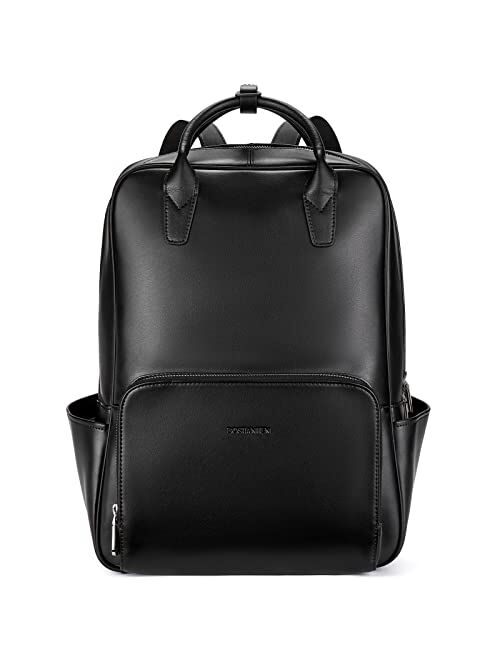 BOSTANTEN Laptop Backpack for Women 15.6 inch Computer Genuine Leather Backpack Purses College Travel Daypack Large Satchel