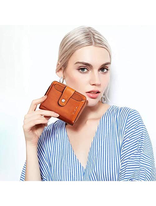 BOSTANTEN Women Leather Handbag Designer Large Hobo Purses Shoulder Bags and Leather Wallets for Women RFID Blocking Zipper Pocket
