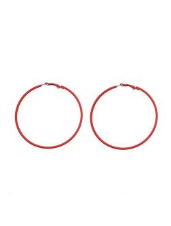 Hypoallergenic Extra Large Basketball Hoop Earrings for Women Men - Big Thin Hoop Earrings