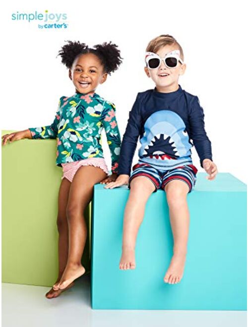 Simple Joys by Carter's Baby and Toddler Boys' 2-Piece Swimsuit Trunk and Rashguard