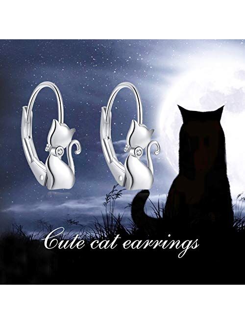 Sterling Silver Unicorn Earrings,Cat Earrings Elephant Earrings,Panda Earrings,Owl Earrings,Coala Bear Earrings,Animal Leverback Dangle Earrings