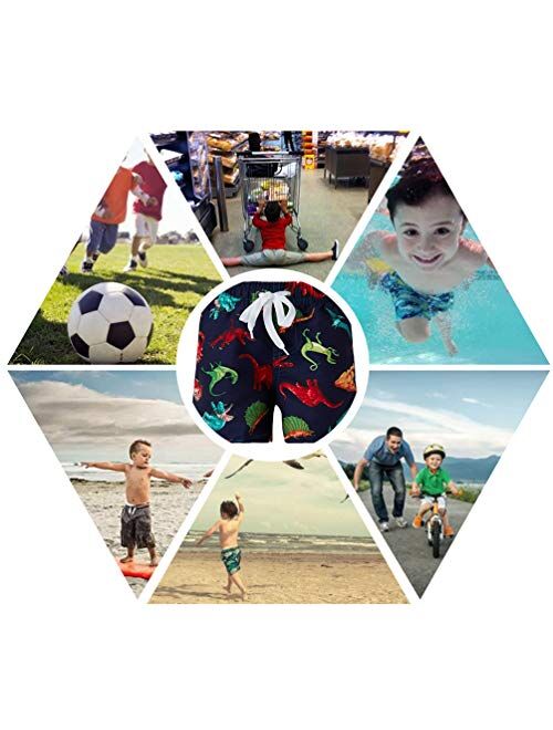 uideazone Boys 3D Printed Funny Swim Trunks Quick Dry Beachwear Sports Running Swim Board Shorts