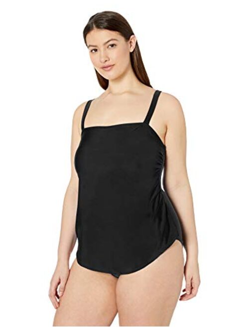 Catalina Women's Plus-Size Bandeau One Piece Swimdress Swimsuit