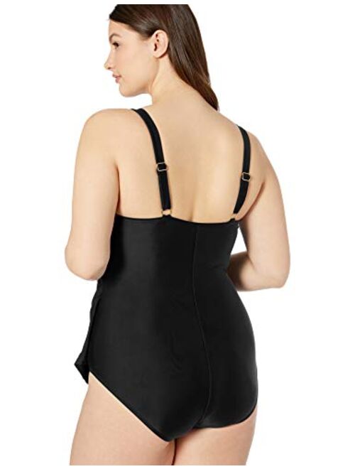 Catalina Women's Plus-Size Bandeau One Piece Swimdress Swimsuit