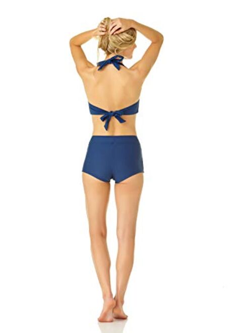 Catalina Women's Tie Front Halter Bikini Swimsuit