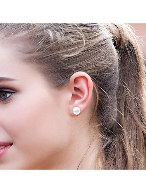 YOQUCOL Simulated Freshwater Pearl Clip On Earrings Not Pierced Elegant Stud Jewelry For Women Girls