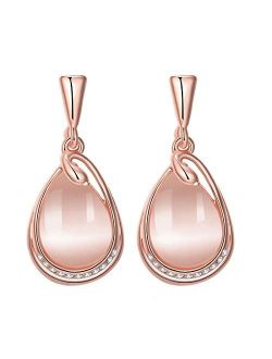 Yellow Chimes High Grade Austrian Crystal 18K Rose Gold Plated Designer Earrings for Girls and Women (YCFJER-01077-RG)