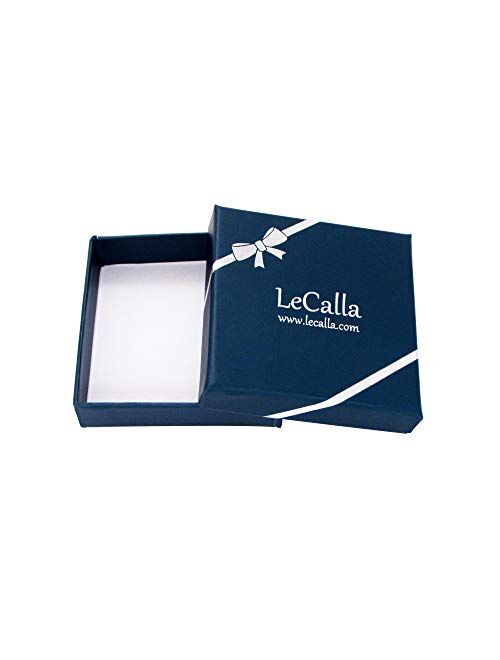 LeCalla Sterling Silver Jewelry Italian Design Diamond Cut Wire Love Knot Stud Earring for Women