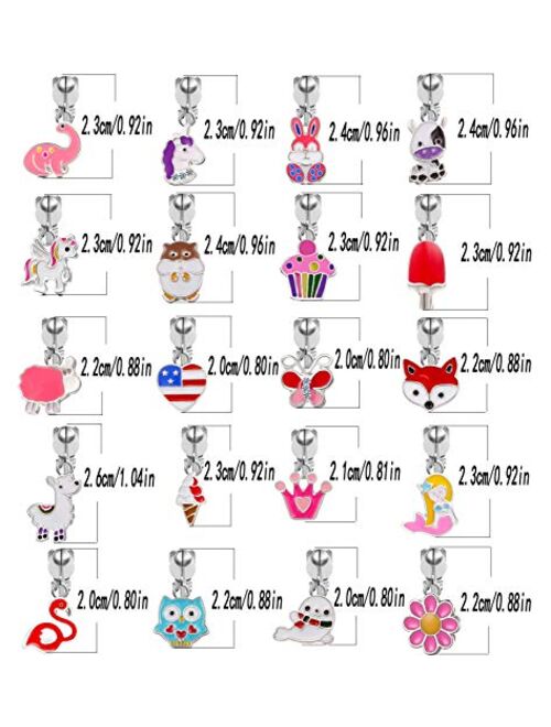 TAMHOO 20 Pairs Aassorted Clip on Earrings for Girls - Cute Animal Clipon Earrings for Little Girls - Colorful Flower Clip-on Earrings for Teens Girls