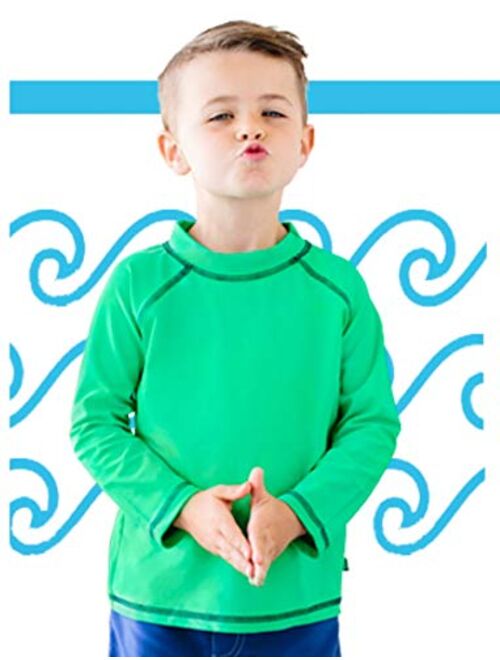 City Threads Boys Rash Guard in Long and Short Sleeves with SPF50+ Made in USA