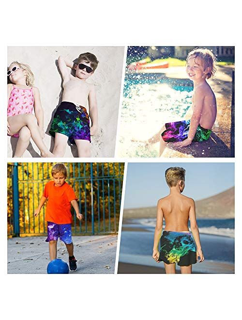 Idgreatim Teen Boys UPF 50+ Swim Trunks Quick Dry Swimwear Bathing Suit with Mesh Lining 7-14 Years