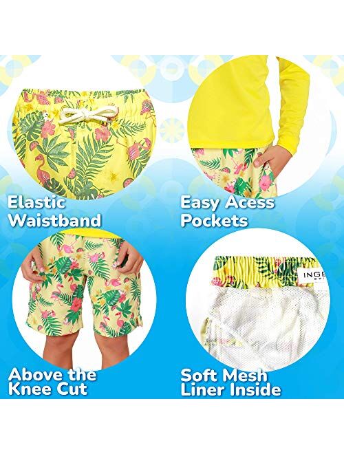 INGEAR Little Boys Quick Dry Beach Board Shorts Kids Swim Trunk Swimsuit Beach Shorts Swim Trunk for Boys