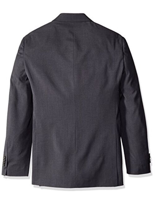 Louis Raphael Men's Two Button Side Vent Flat Front Slim Fit Suit