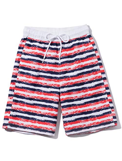 TSLA Boys Swim Trunks, Quick Dry UPF 50+ Beach Board Swim Shorts, Swimsuit Swimwear with Inner Mesh Liner