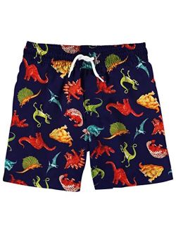 Funnycokid Boys Swim Trunks Quick Dry Kids Water Resistant Beach Board Shorts 3-12 Years