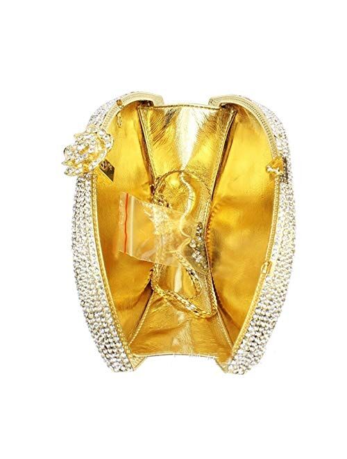 Mubolin Eye Shape Luxury Crystal Wedding Purses Women Handbag Clutch Evening Bag Purse