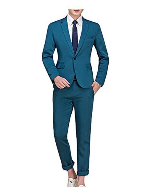 Frank Men's Suit Notched Lapel One Button Colorful Wedding Suits