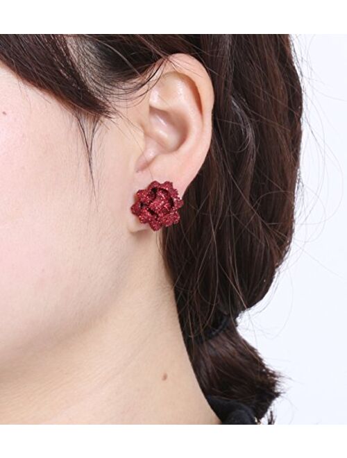 VK Accessories 3 Pairs Christmas Earring Bow Shape Santa Earrings for Women Girls