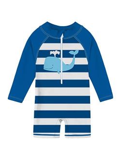 TUPOMAS Baby Toddler Boys Girls Swimsuit UPF 50+ Rashguard Swimwear One-Piece Long Sleeve Bathing Suits 6-36 Months