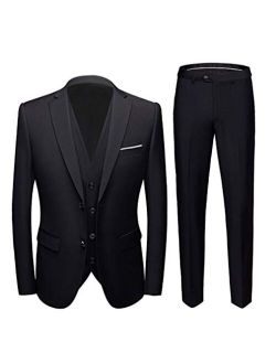 Two Buttons 3 Pieces Men's Suits Single Breasted Wedding Suits Groom Tuxedos