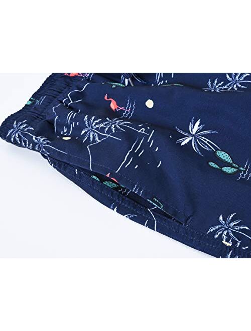 Akula Boys Printed Swim Trunks Beach Board Shorts with Pockets