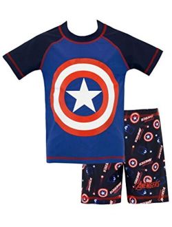 Boys' Captain America Two Piece Swim Set